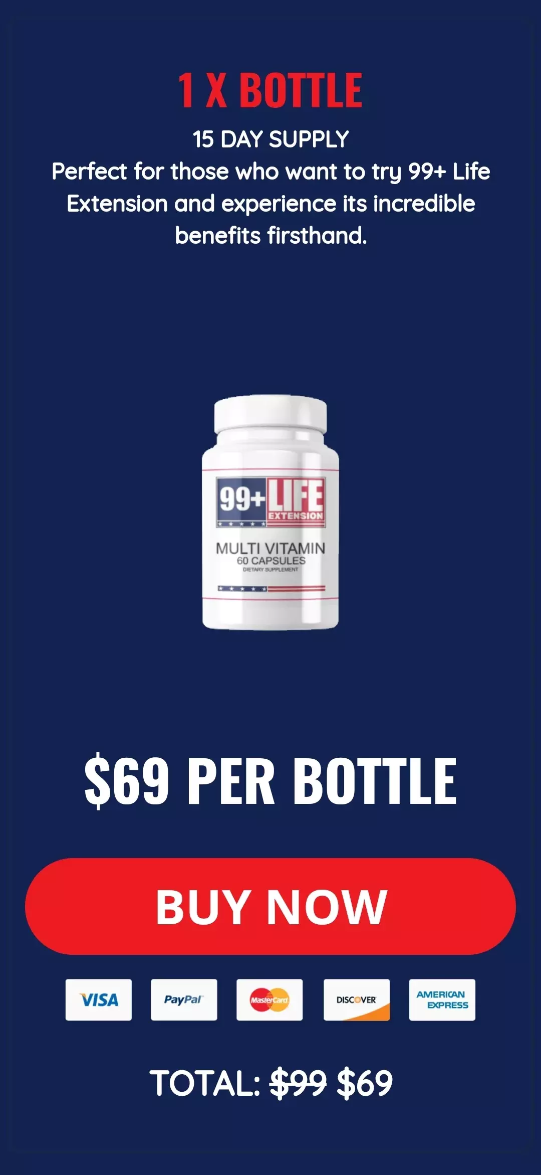 99+ Life Extension™ 1 bottle pricing